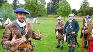 Meet the Jacobites  Highland Company of 1745 filmed at Crathes Castle Scotland May 2017 [upl. by Aremahs]