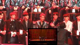 GOT7 full reaction to BTS Intro  Fire MAMA 2016 [upl. by Leiria]