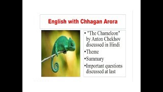 summary of quotThe Chameleonquot by Anton Chekhov discussed in Hindi [upl. by Natala316]