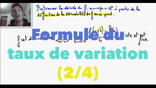 Formule du taux de variation 24 [upl. by Mat]