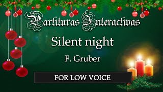 Stille Nacht Silent Night  Noche de paz KARAOKE FOR LOW VOICE  Gruber  Key G Major [upl. by Shinberg]