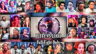 Luffy VS Lucci Full Fight Reaction Mashup  Gear 5 Luffy VS Awakened Lucci  One Piece Episode 1100 [upl. by Haela729]