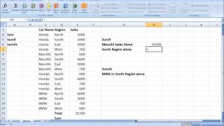 Tamil Sum Sumif and Sumifs  Excel formulas and functions in Tamil Part 7 [upl. by Kenyon]