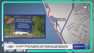 Parts of Caspersen Beach closed following damage from Hurricane Debby [upl. by Phylys]