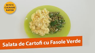 Salata de Cartofi cu Fasole Verde  Retete Culinare Rapide [upl. by Garwin69]