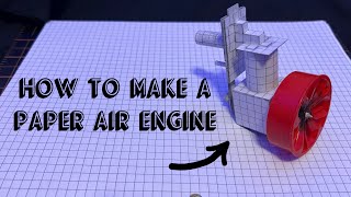 How To Make A Paper Single Cylinder Air Engine StepbyStep Tutorial [upl. by Leissam]