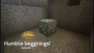 Minecraft Tektopia  Episode 1  A humble beggining [upl. by Eirallih42]