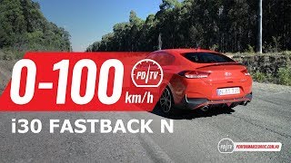 2019 Hyundai i30 Fastback N 0100kmh amp engine sound [upl. by Lowson]