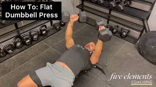 How to Flat Dumbbell Press [upl. by Swec684]