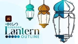 How to Draw a Ramadan Lantern A Beginners Guide in adobeillustrator [upl. by Besnard412]