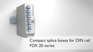 Reliable data transmission with the compact splice boxes FDX 20 [upl. by Ylelhsa]