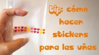 TIP cómo hacer stickers para las uñas [upl. by Elrae]