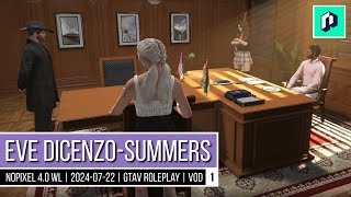 Eve DiCenzoSummers  NoPixel 40 WL  20240722  GTAV Roleplay  VOD 1 [upl. by Mandler]