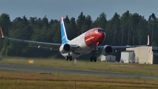 Beautiful Crosswind landings and takeoffs Planespotting at Umeå Airport [upl. by Alys90]