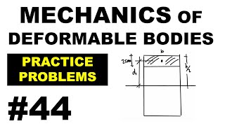 CECC2  Mechanics of Deformable Bodies  PRACTICE PROBLEMS 44 solution [upl. by Calvo]