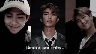 BTS asmr  Namjoon talking you to sleep with rainsounds [upl. by Leira]