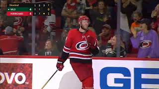 Jaccob Slavin scores on a nifty deke in the shootout [upl. by Yellek478]