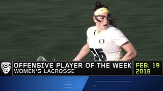 Oregons Shannon Williams nabs Pac12 Womens Lacrosse Offensive Player of the Week award [upl. by Profant965]