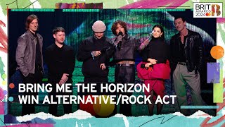 Bring Me The Horizon Win RockAlternative Act  The BRIT Awards 2024 [upl. by Grimonia]