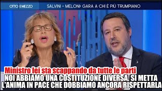 Scontro stellare Tra la Gruber e Salvini Quando sbaglia un politico cosa va fatto [upl. by Neiman635]