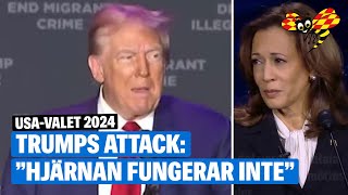 Trump distraheras av fluga â€“ attackerar Biden och Harris [upl. by Blasius569]