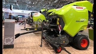 CLAAS ROLLANT 520 und CLAAS Traktoren auf der Agritechnica 2019 [upl. by Naoma]