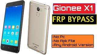 GIONEE X1 X1s FRP Bypass  Gionee X1 Google Account Bypass Without PC All Gionee Model [upl. by Grinnell]