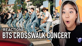 BTS Crosswalk Concert REACTION  James Corden 2021 [upl. by Obbard143]