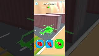 Shape shifting2 game level2221 hyper casual game shapeshifting gameplay gaming shortvideo [upl. by Oremo]