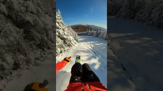 The best skiing of the season in Vermont …so far skiing pov vermont [upl. by Sivrep]