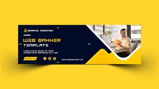 Professional Website Banner Design  Adobe Photoshop Tutorial [upl. by Aztinay541]