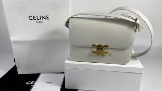 CELINE CLASSIQUE TRIOMPHE BAG IN SHINY CALFSKIN [upl. by Janel524]