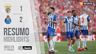 Highlights  Resumo Benfica 12 FC Porto Liga 2223 27 [upl. by Aliuqehs692]