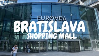 WALKING BRATISLAVA SHOPPING CENTER EUROVEA  Inside and outside  4K [upl. by Macur]