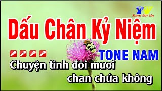 Dấu Chân Kỷ Niệm Tone Nam Karaoke TrungVienMT Karaokenhacsong [upl. by Zebapda]