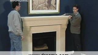 less than 1 hour installation Three Piece Dracme Cast Stone Fireplace Mantel 18779908635 [upl. by Tamarah]