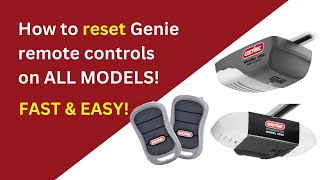 How to erase Genie Opener Remotes for All Models Fast and easy DIY [upl. by Lewison]