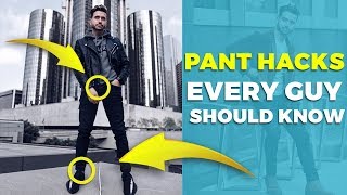 5 PANT HACKS EVERY GUY SHOULD KNOW  Mens Fashion Hacks  Alex Costa [upl. by Syxela973]