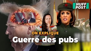 Dans la guerre des pubs entre Donald Trump et Kamala Harris tous les coups sont permis [upl. by Liesa]