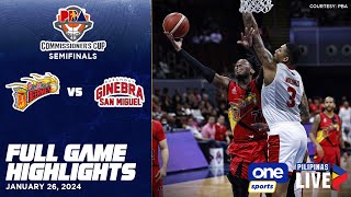 San Miguel vs Brgy Ginebra semis G2 highlights  PBA Season 48 Commissioner’s Cup  Jan 26 2024 [upl. by Brett559]