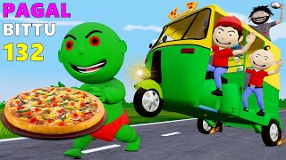 Pagal Bittu Sittu 132  Bittu Sittu Pizza Wala Cartoon  Bittu Sittu Toons [upl. by Avner]