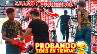 PROBANDO TENIS EN UNA TIENDA Y SALGO CORRIENDO 🤣  Reto o Retazo 5 [upl. by Animas]