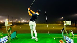 ASMR golf driving range session in South Korea 🇰🇷 [upl. by Borman829]