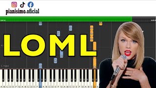 Loml Taylor Swift Tutorial De Piano [upl. by Ahseket]