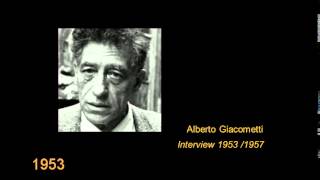 Alberto Giacometti  Entretiens 1953 et 1957 [upl. by Ardnoed11]