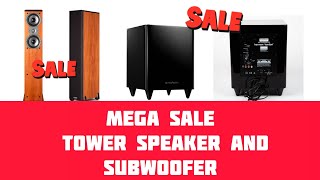 MEGA SALE ON POLK AUDIO Tower Speaker and Harman Kardon HKTS 210SUB230 Subwoofer mega sale [upl. by Maffa295]