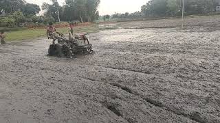 Ploughing the paddy field on tractor the village farming tractor 2024 [upl. by Ajidahk]