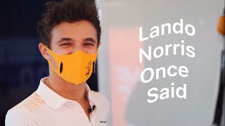 Lando Norris Once Said… [upl. by Eed]