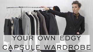 EDGY CAPSULE WARDROBE  How to build your own  Edgy Minimalist  Styling Moods  Emily Wheatley [upl. by Attennhoj]