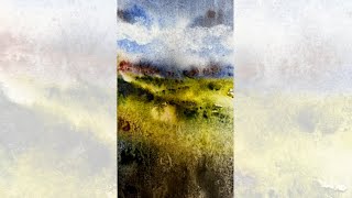 Semi Abstract Watercolour Painting Using Granulation Medium [upl. by Godliman243]